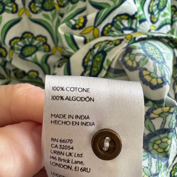 Anthropologie - Maeve Green and Yellow Floral Top - Size M (NWT) - Picture 4 of 6